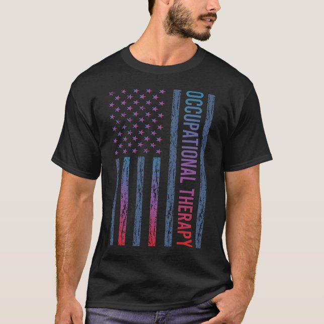 Berufstherapie mit einer Flagge T-Shirt (Vorderseite)