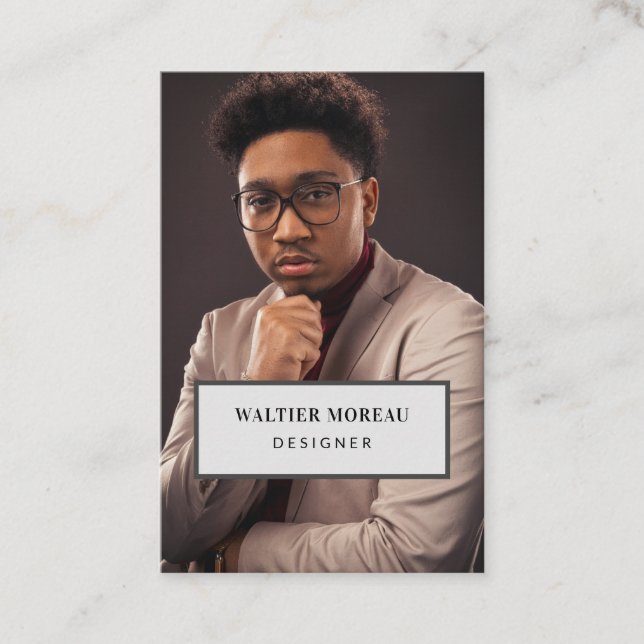 Berufsvisitenkarte mit Foto Visitenkarte (Vorderseite)