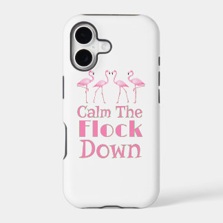 Beruhige dich auf dem Flock Funny Flamingo