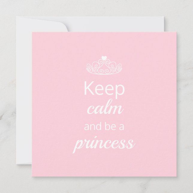 Beruhige dich und sei eine Prinzessin pink (Vorderseite)