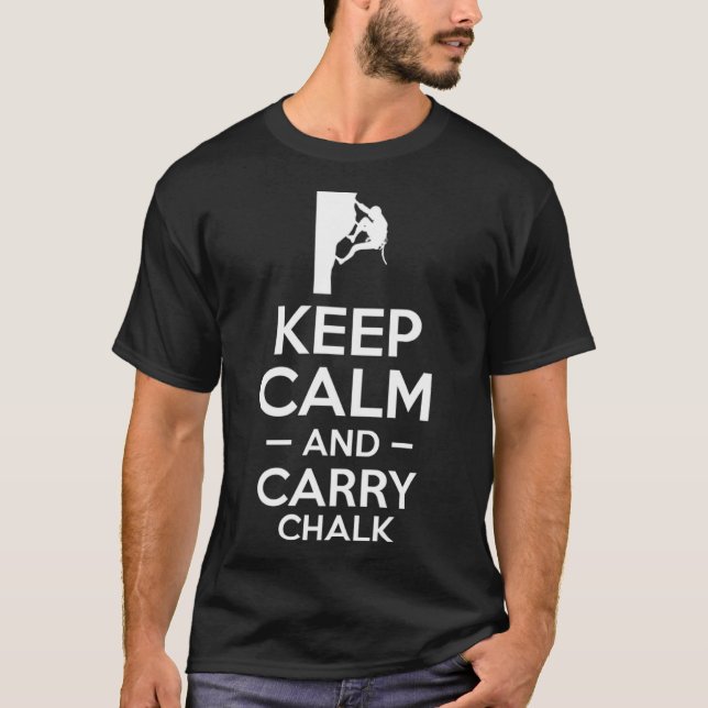 Beruhige Luft behalt und Carry Chalk Climber Sport T-Shirt (Vorderseite)