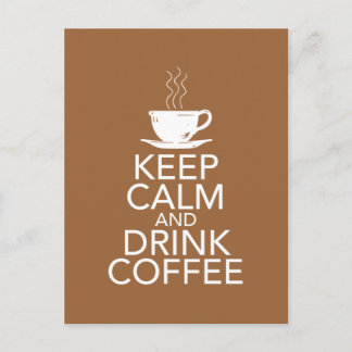 Beruhige und trinkbare Kaffeegenetze behalten Postkarte