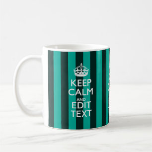 Beruhigen Sie Ihren Text auf der türkisfarbenen St Kaffeetasse