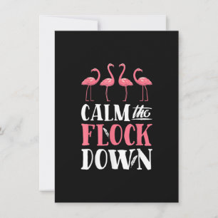Beruhigen Sie sich auf das Shirt Rosa Flamingo Wom Einladung
