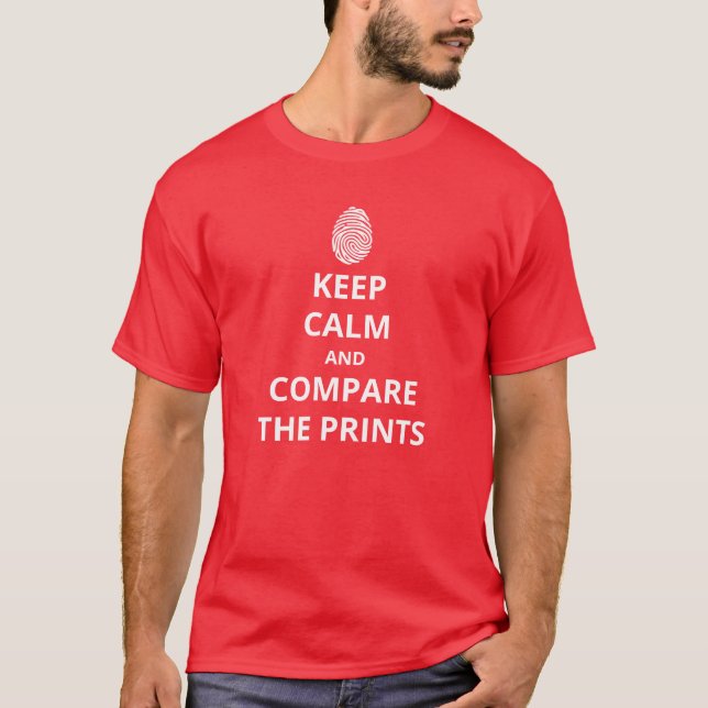 Beruhigen und Drucken vergleichen T-Shirt (Vorderseite)