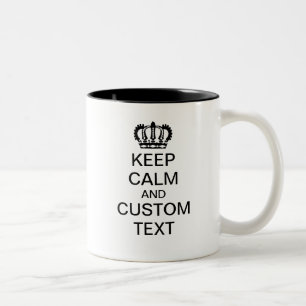 Beruhigen und Eigenes Design erstellen Fügen Sie h Zweifarbige Tasse