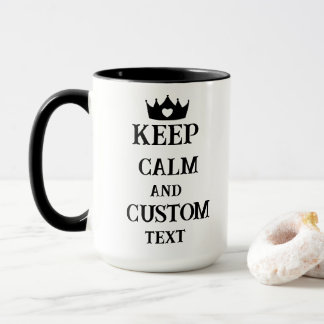 Beruhigen und erstellen Sie Ihren eigenen Text hin Tasse