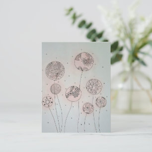 Beruhigende Gartensphären Mixed Media Postkarte