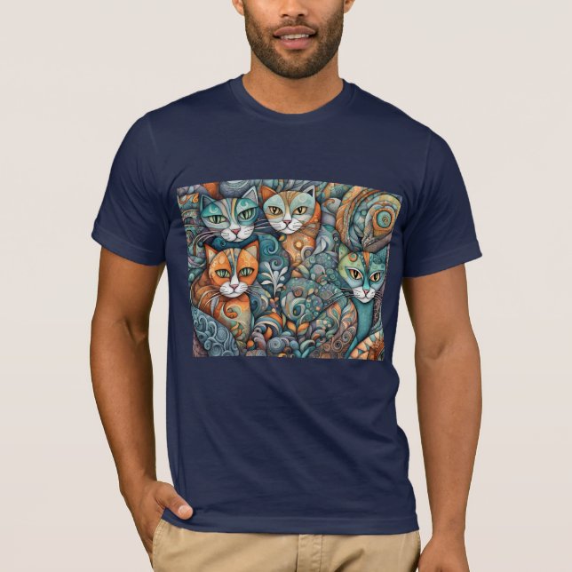 beruhigende Katzen 2 T-Shirt (Vorderseite)