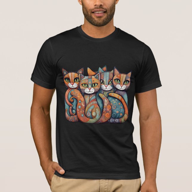 beruhigende Katzen 3  T-Shirt (Vorderseite)