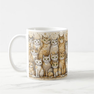 beruhigende Katzen Kaffeetasse