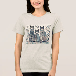 beruhigende Katzen Tri-Blend-Shirt Tri-Blend Shirt