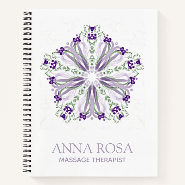 *~* Beruhigende Star Lila Meditative Mandala Notizbuch (Vorderseite)