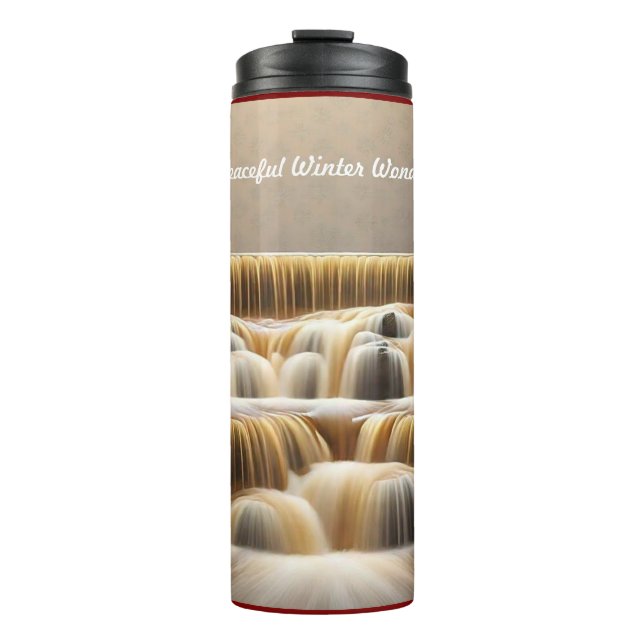 "Beruhigende Winterabende" Thermosbecher (Vorderseite)