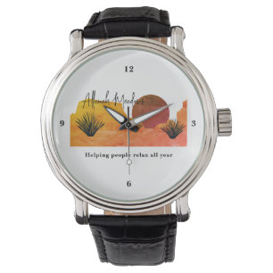 Beruhigende Wüstenmond-Meditation E-Uhr Armbanduhr