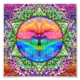 Beruhigender Baum des Lebens in den Fotodruck