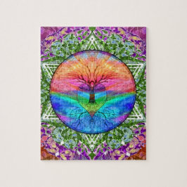 Beruhigender Baum in Regenbogenfarben