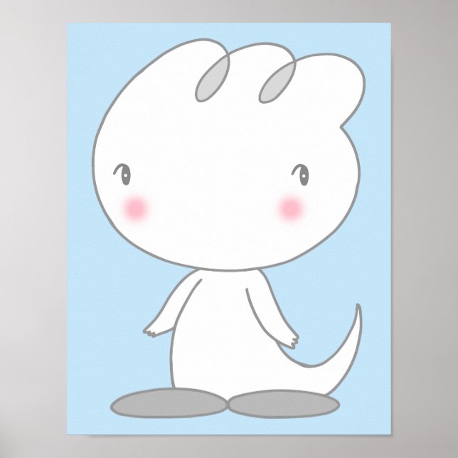 Beruhigender Dinosaurier-Charakter. Poster (Vorne)