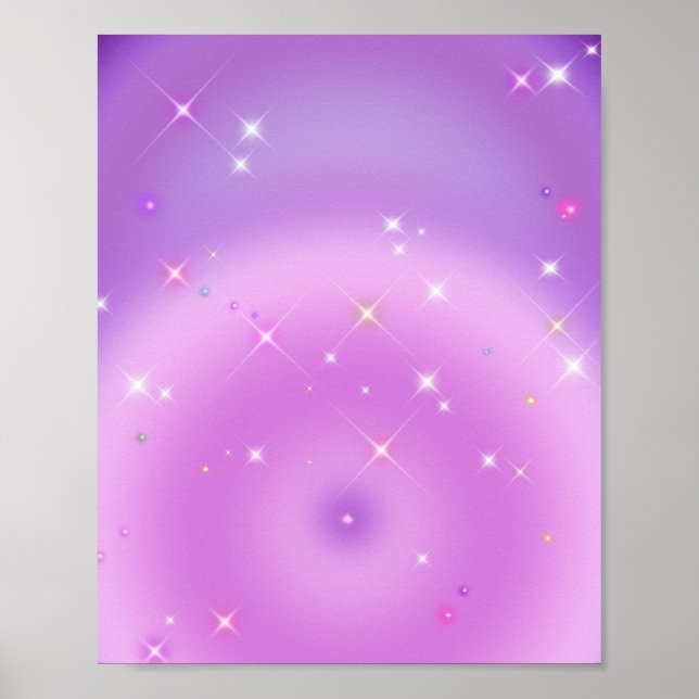 Beruhigender Gradient Soft Violet Aura Poster (Vorne)