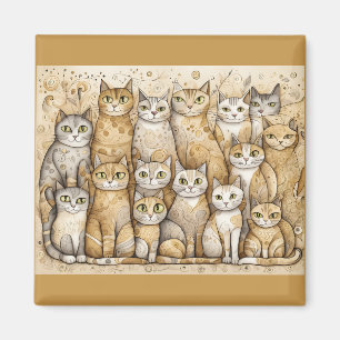 beruhigender Katzenmagnet Magnet