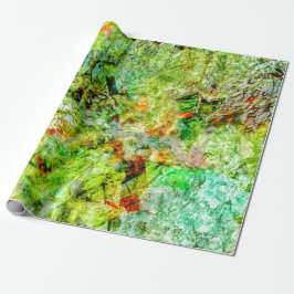 Beruhigendes gelbes abstraktes Geschenkpapier, Ber Geschenkpapier