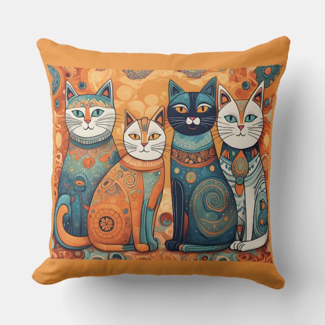 beruhigendes Katzenkissen Kissen (Vorderseite)