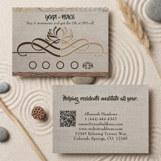 Beruhigendes Leinen-Bambus-Yoga/Meditation Treuekarte