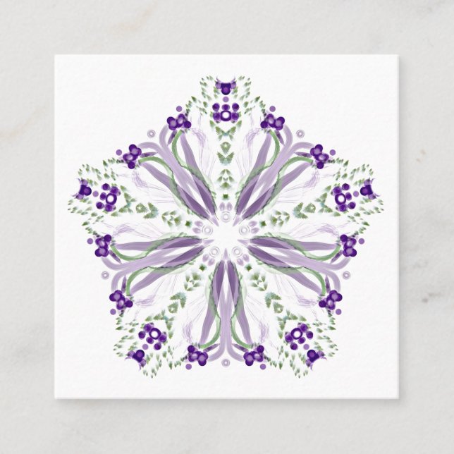 *~* beruhigendes Mandala Reiki Yoga-heilende Quadratische Visitenkarte (Vorderseite)