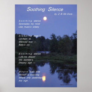 Beruhigendes Ruhe-Gedicht-Plakat Poster