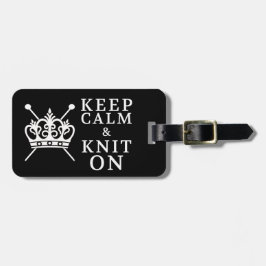 Beruhiger Strick auf Kunsthandwerk behalten / Kron Gepäckanhänger