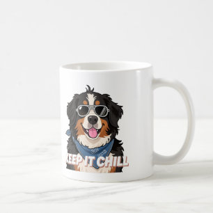 Beruhigter Berner Sennenhund Kunst Kaffeetasse