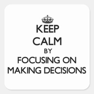 Beruhigung behalten durch Konzentration auf die En Quadratischer Aufkleber