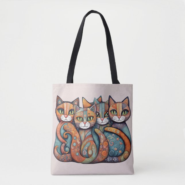 Beruhigungskatzen 3 Totbeutel Tasche (Vorderseite)