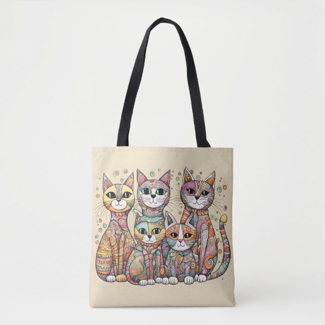 Beruhigungskatzen Totbeutel Tasche (Vorderseite)