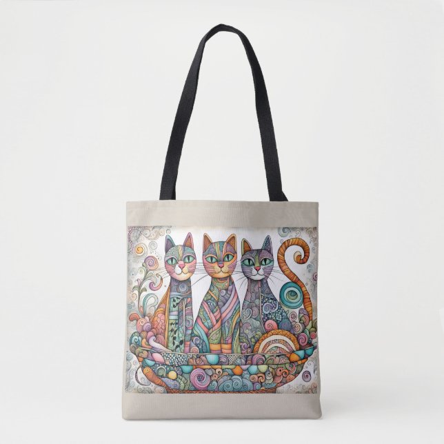 Beruhigungskatzen Totbeutel Tasche (Vorderseite)