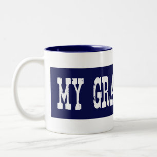 Berühmt ist mein Gras blau Zweifarbige Tasse