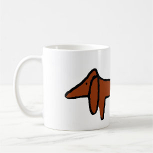 Berühmte Abstrakt-braune Dackel Kaffeetasse