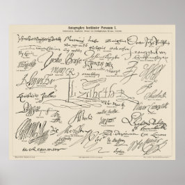 Berühmte Autographen Poster