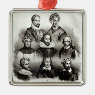 Berühmte Autoren, 1833 Ornament Aus Metall