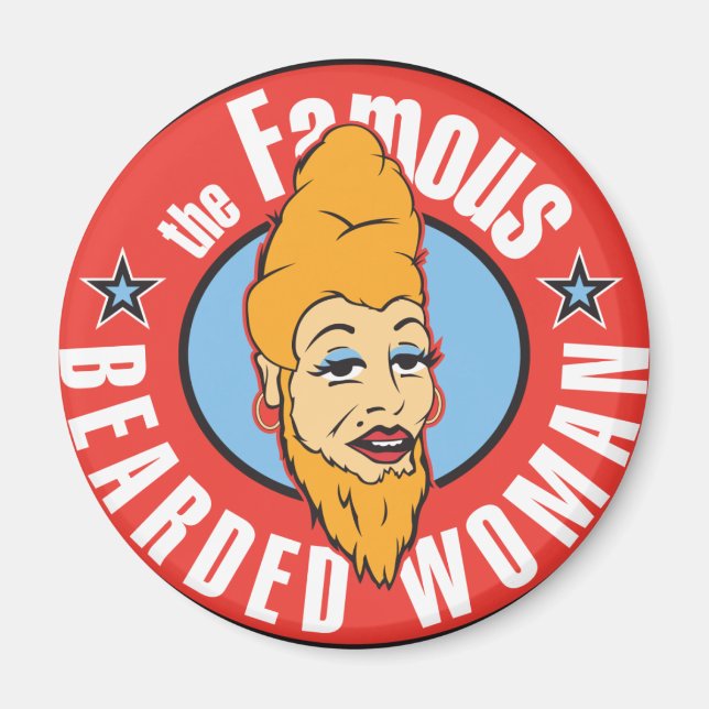 berühmte Bartfrau Magnet (Vorne)