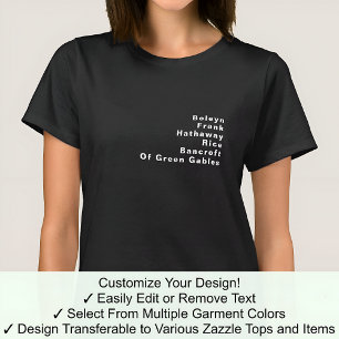 Berühmte bemerkenswerte benutzerdefinierte editier T-Shirt