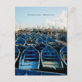 Berühmte blaue Boote von Essaouira Postkarte