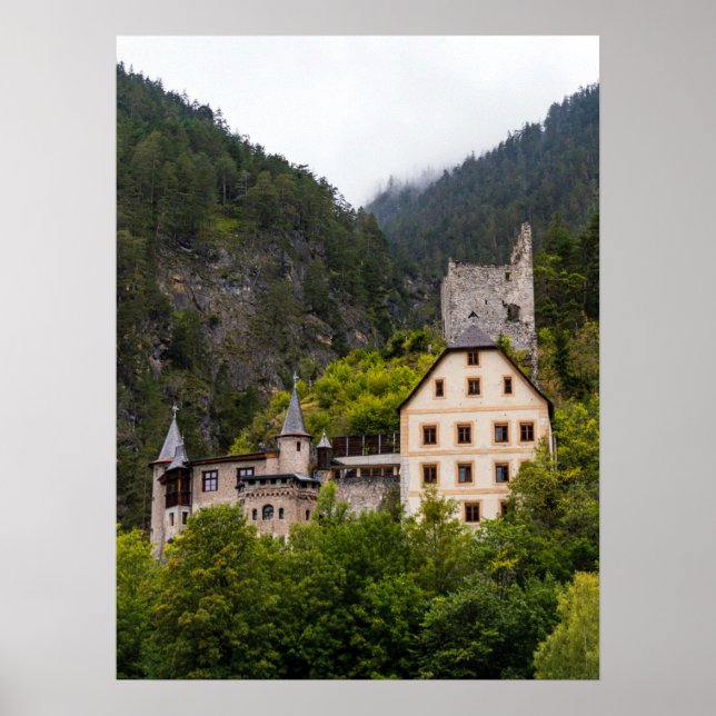 Berühmte Burgen von Europa Landschaftliches Bild - Poster (Vorne)