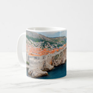Berühmte Dächer und Mauern der Altstadt von Dubrov Kaffeetasse