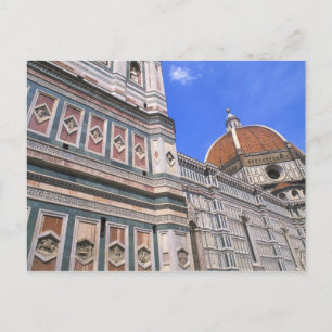 Berühmte Doumo-Kirche Nahaufnahme in Florenz, Ital Postkarte