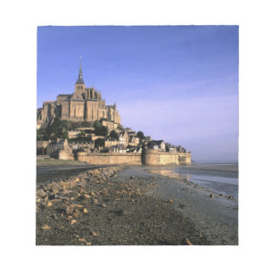 Berühmte Festung Le Mont St. Michel auf der Insel Notizblock