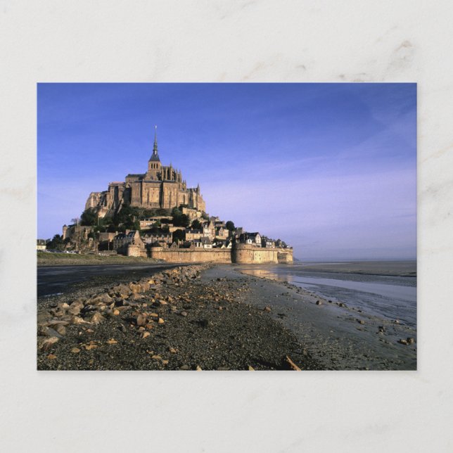 Berühmte Festung Le Mont St. Michel Postkarte (Vorderseite)