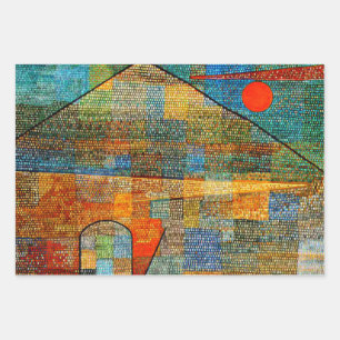 Berühmte Gemälde von Paul Klee, abstrakte Kunst Geschenkpapier Set