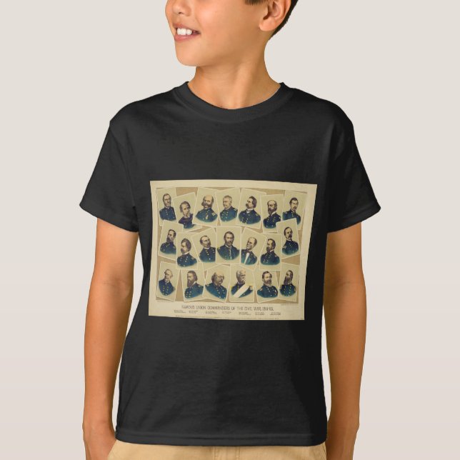 Berühmte Gewerkschafts-Kommandanten des zivilen T-Shirt (Vorderseite)