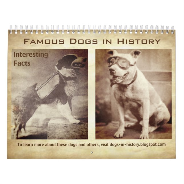 Berühmte Hunde in der Geschichte mit Fakten Mauerk Kalender (Titelbild)